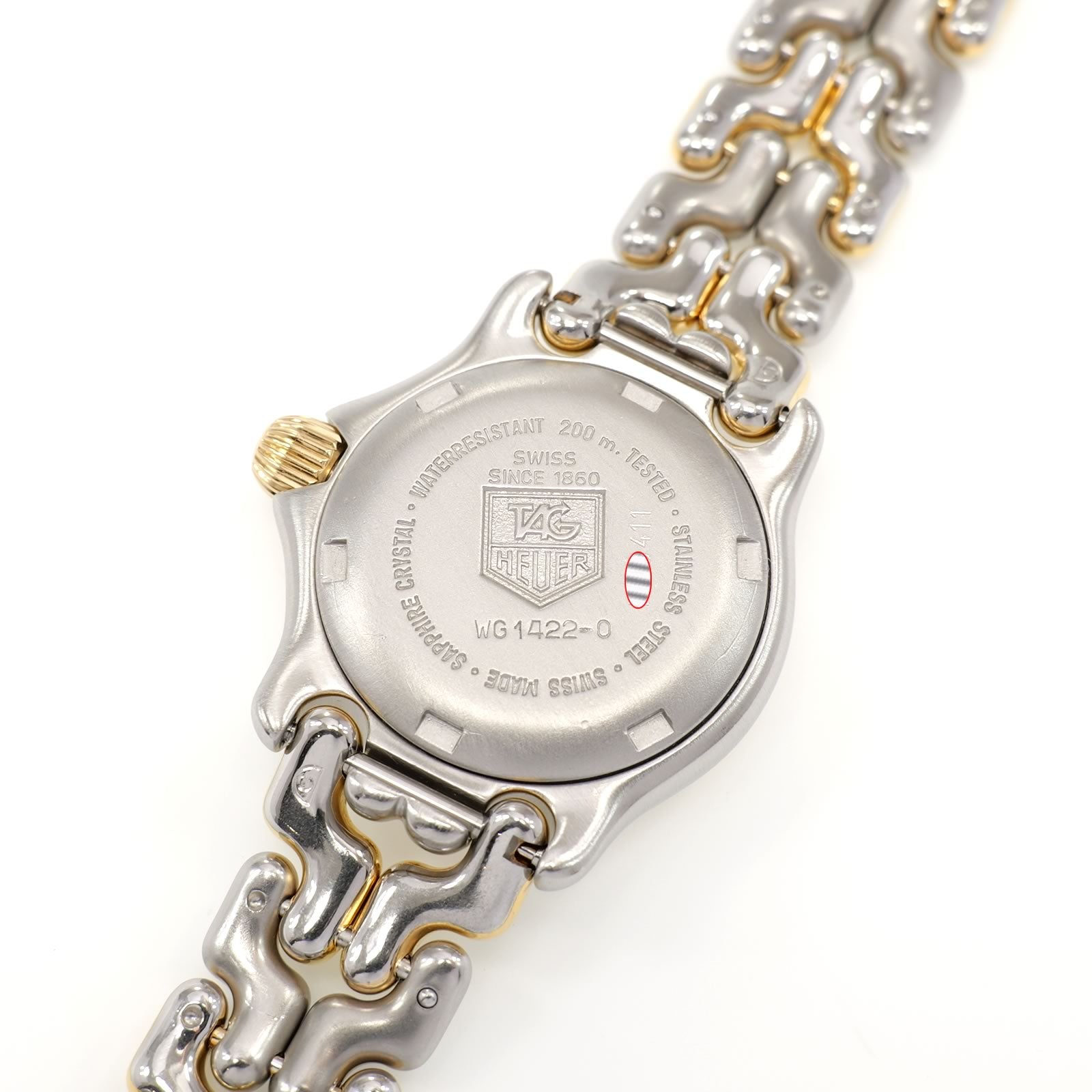 TAG Heuer SEL WG1422-0 stainless steel screw down case back