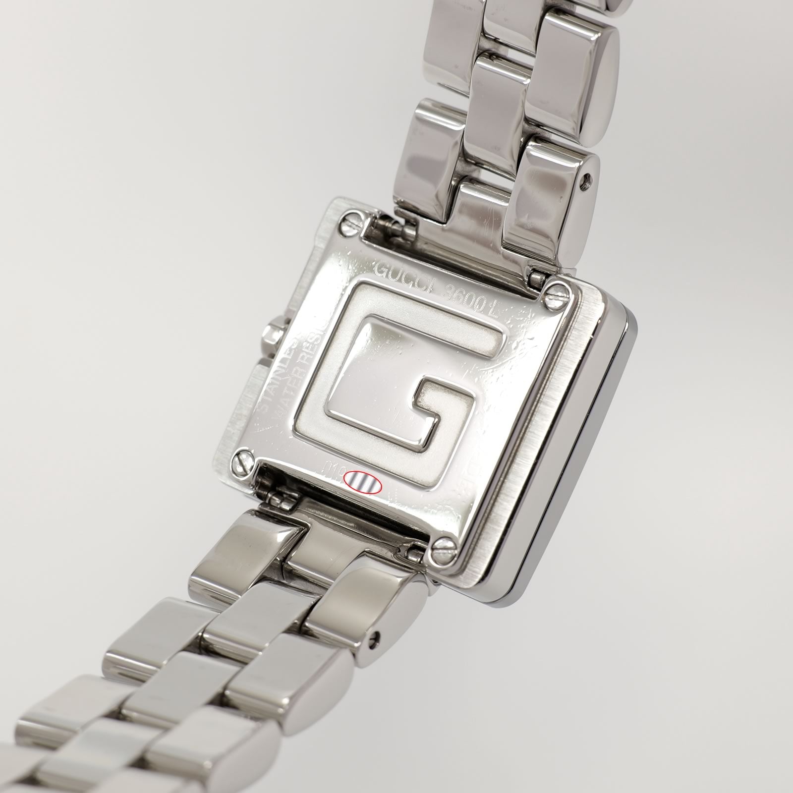 Gucci 3600 Stainless Steel case back