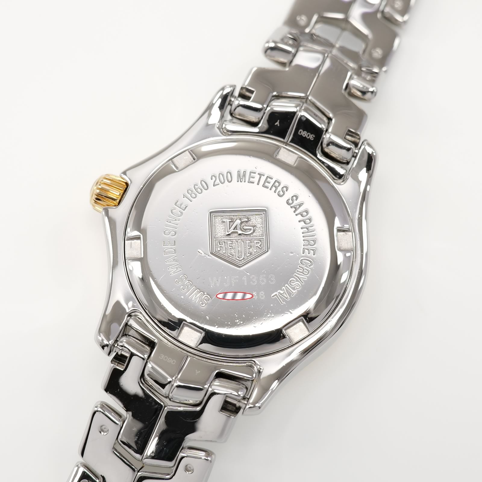 TAG Heuer Link WJF1353 stainless steel screw down case back