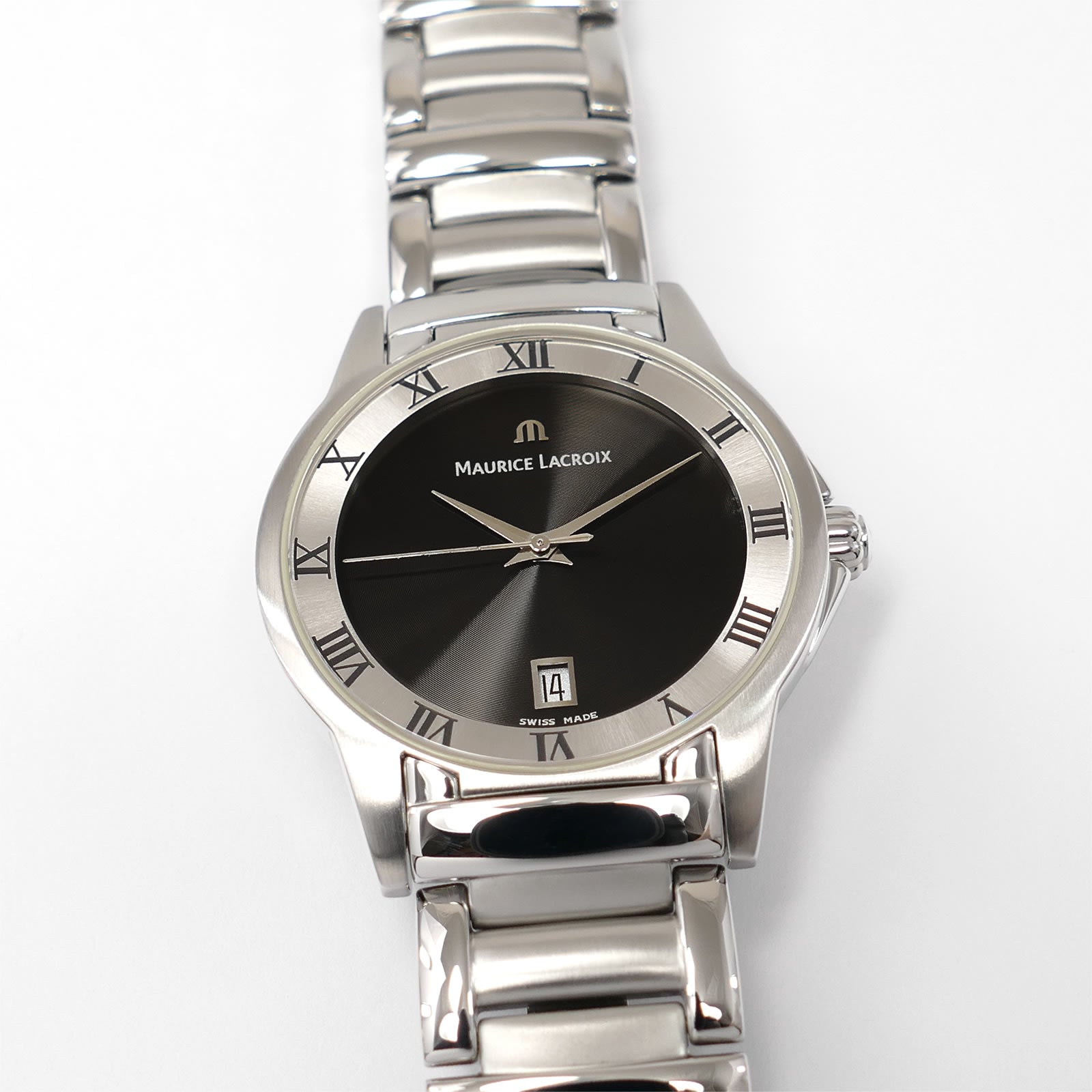 人文 marquiscount Maurice Lacroix Miros Men's 35mm Black Dial 69743 Roman Numerals