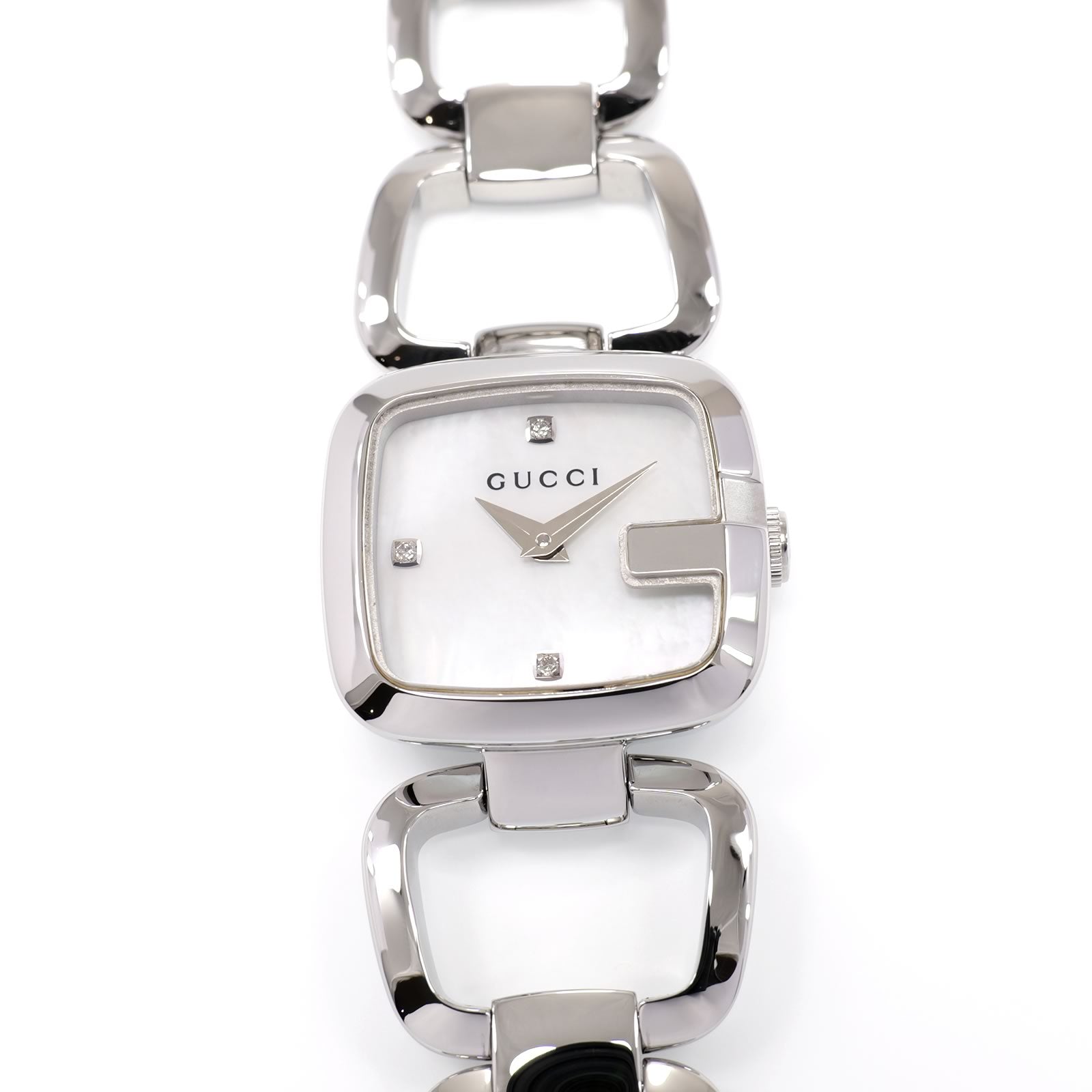 Gucci G YA125502 Ladies 23mm White Mother of Pearl Dial 125.5