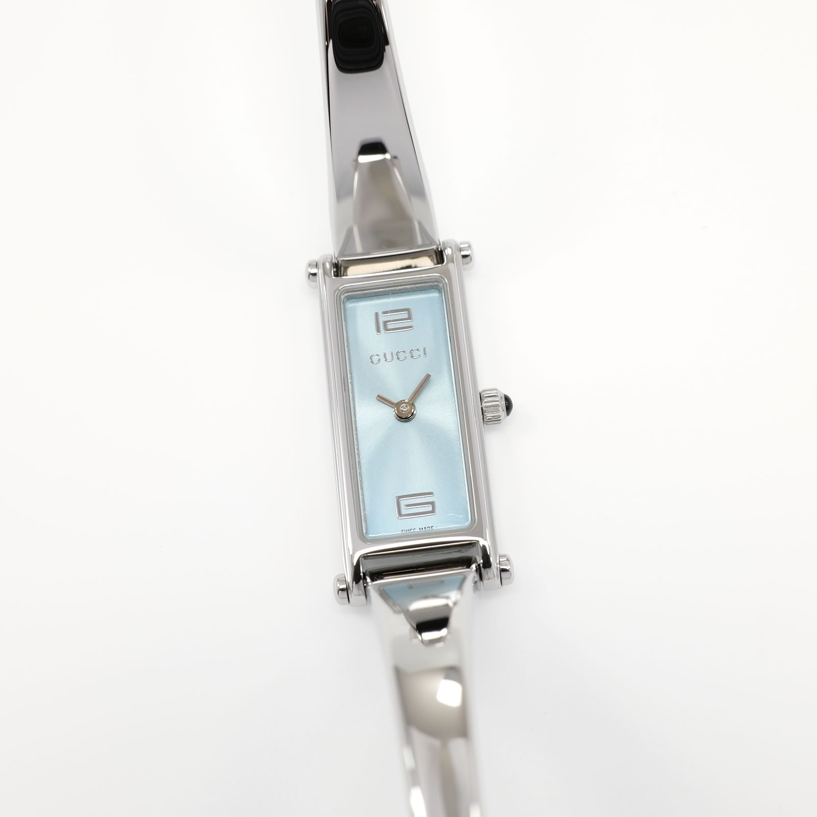 Gucci 1500L Blue Dial Ladies 12mm Rectangular Watch on 16.5cm