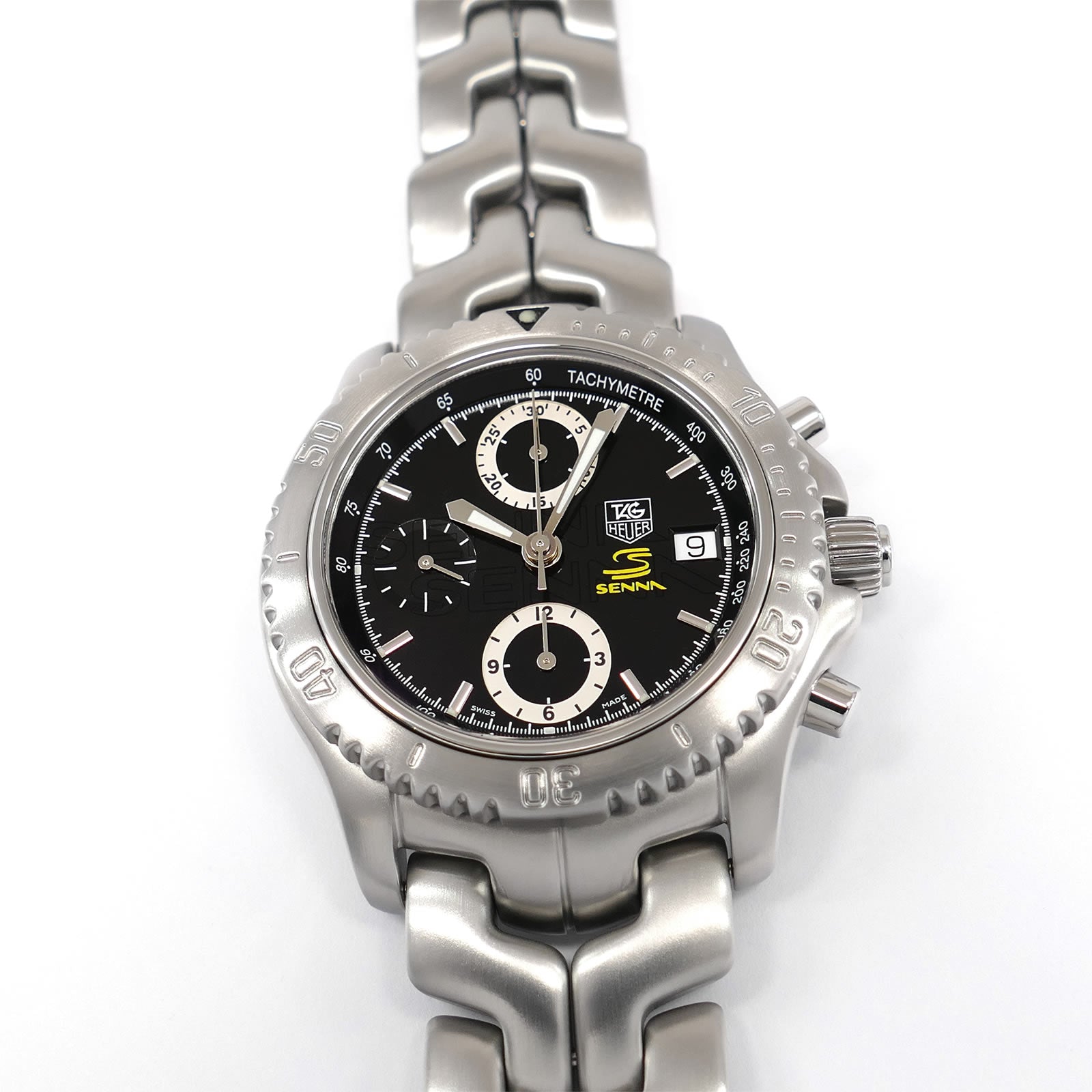 TAG Heuer Link Chronograph Ayrton Senna CT5114 Black Dial 42mm