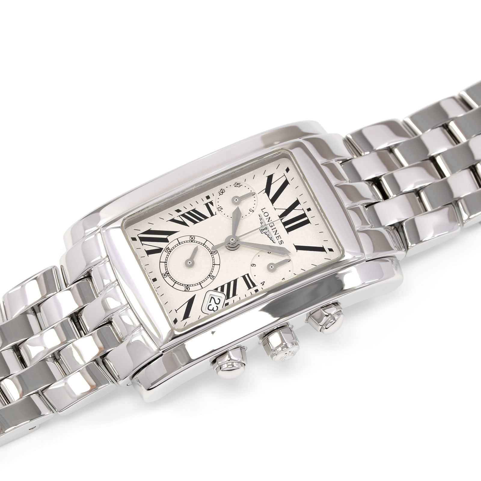 Longines DolceVita Chronograph Silver Rectangular Dial L5.656.4.73.9