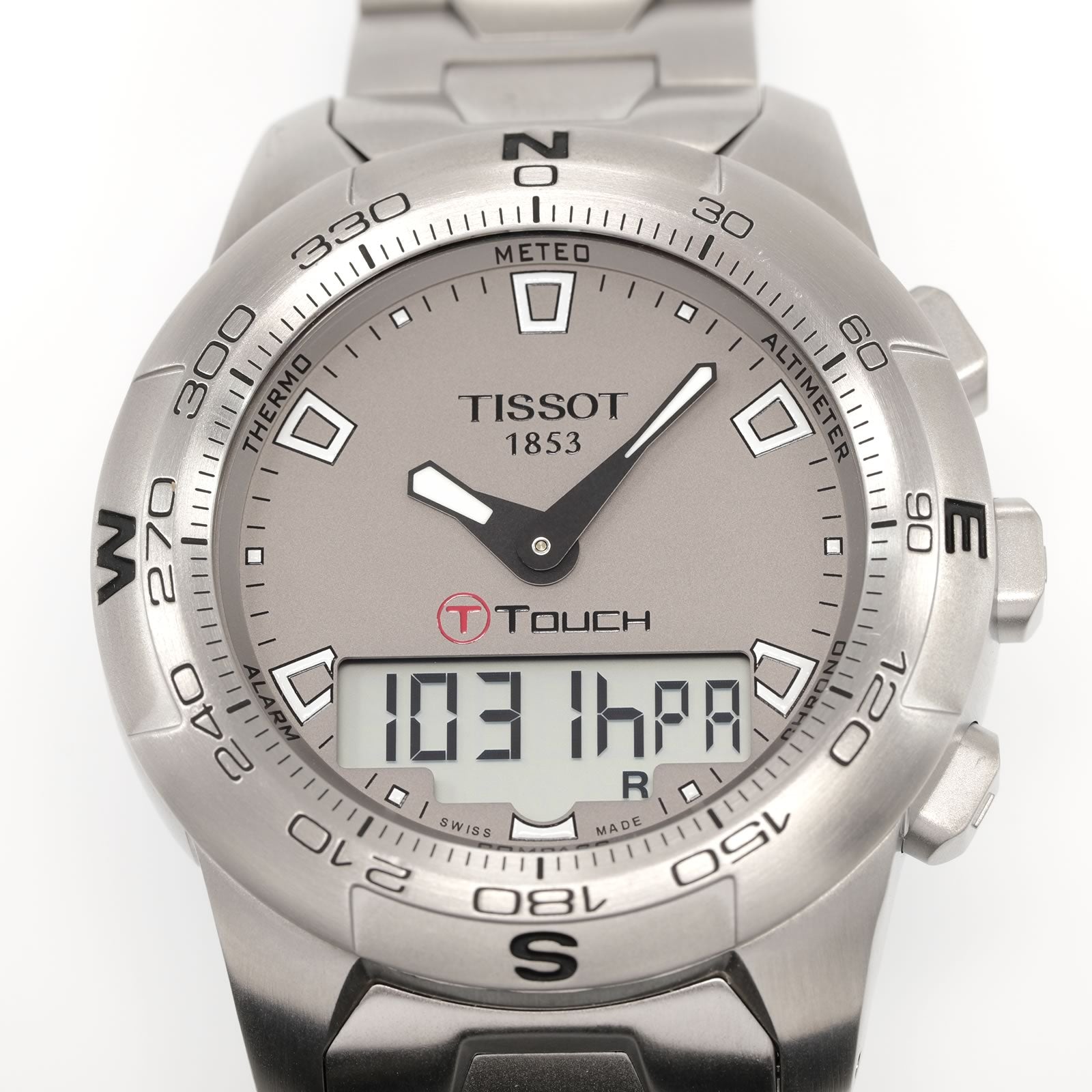 Tissot T-Touch II Grey Dial T047420A close up