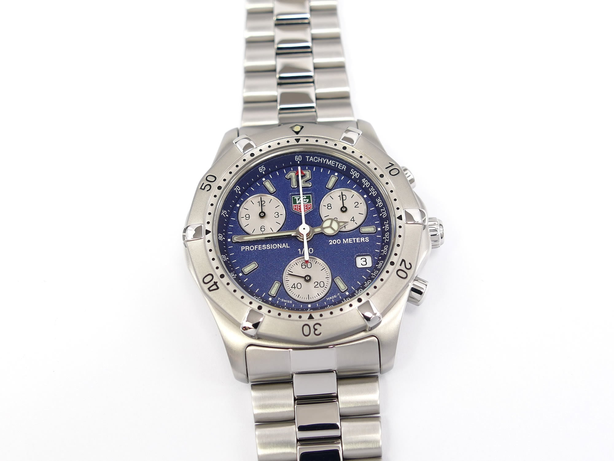 TAG Heuer 2000 Classic Chronograph CK1112 Blue / Silver Dial 