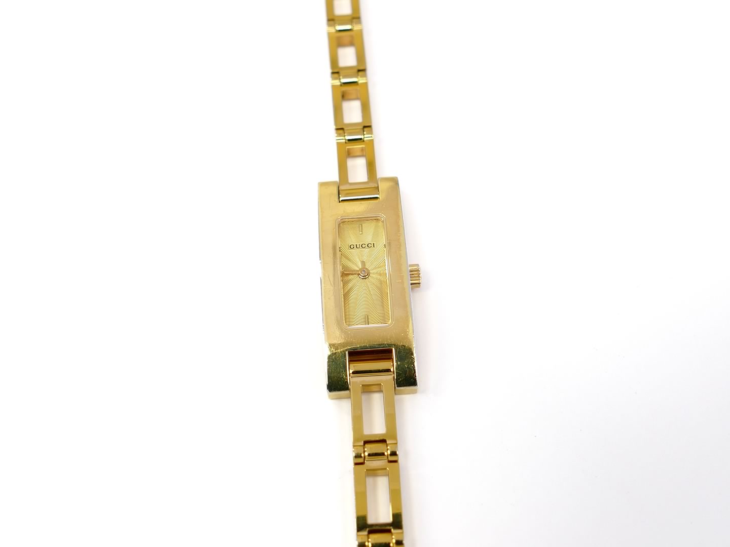 GUCCI ゴールド 腕時計(クォーツ) 3900L Gucci 3900 L Champagne Dial 18k Gold Plated Bracelet – SWWatches