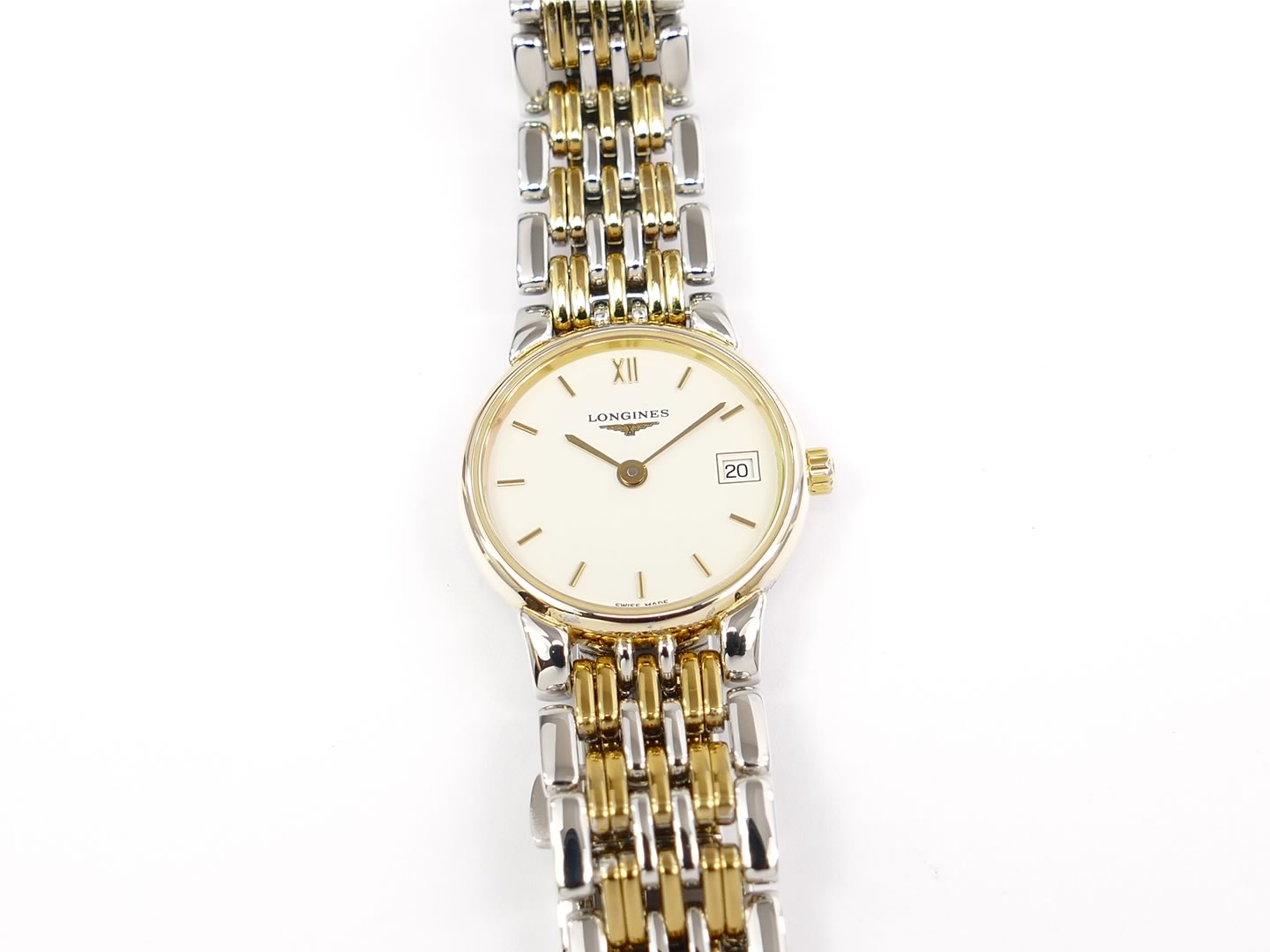 Longines Flagship White Stainless Steel & 18k Gold L5.132.3