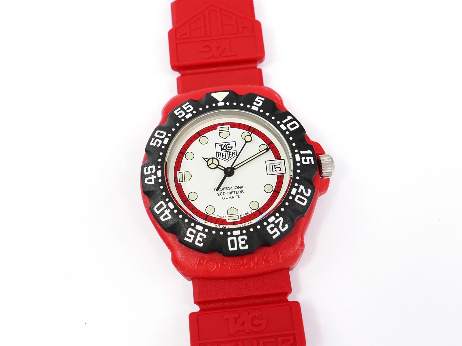 TAG Heuer Formula 1 White & Red 385.513/1 Mid size 35mm F1
