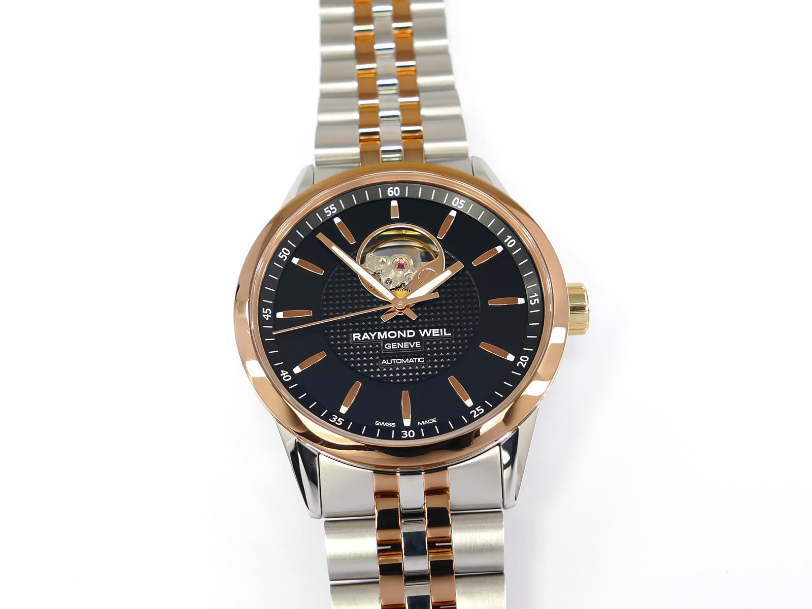 Raymond Weil Freelancer Black Dial Automatic Rose Gold 27101