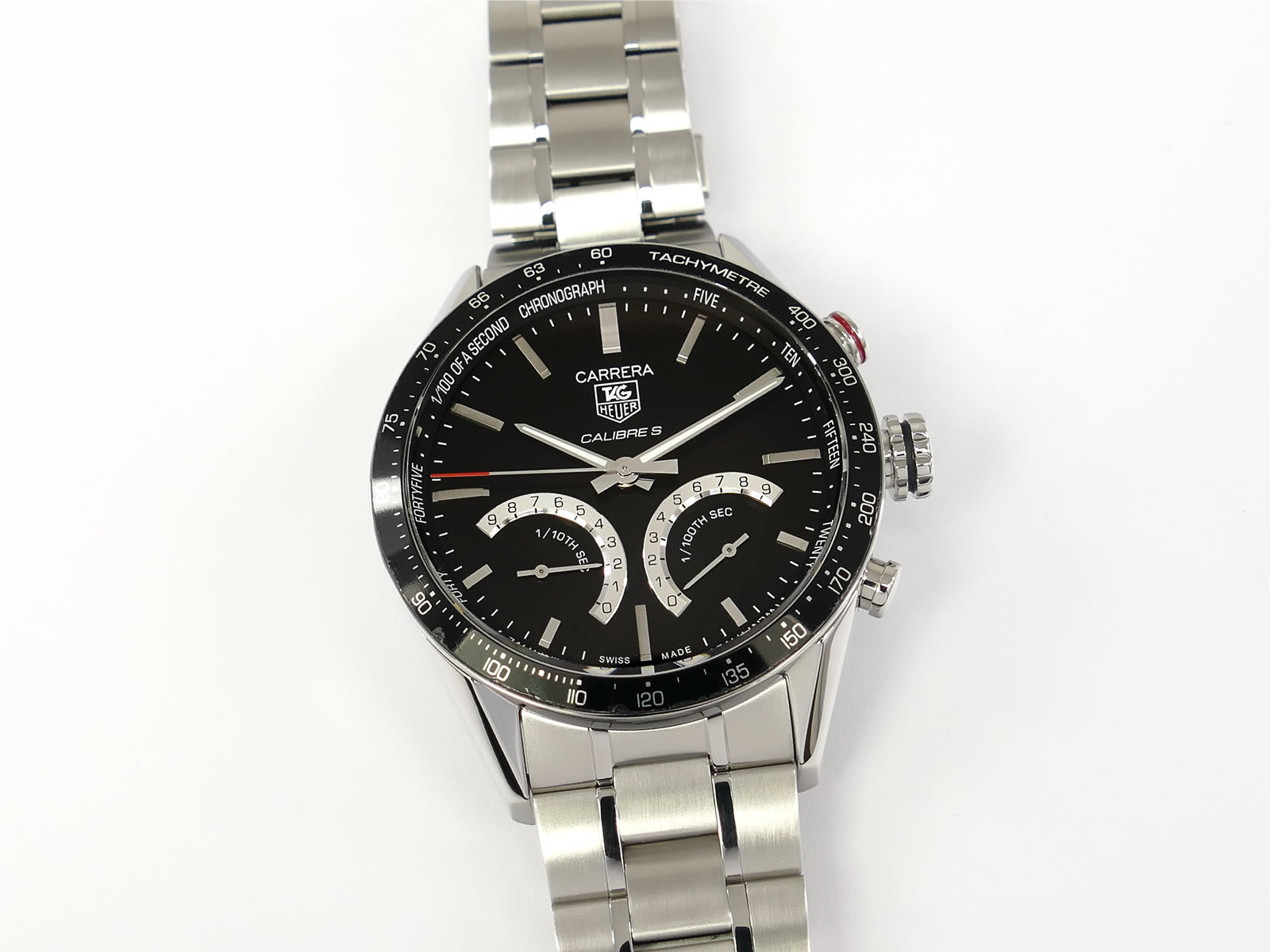 TAG Heuer Carrera Calibre S Black Dial 43mm Chronograph CV7A12
