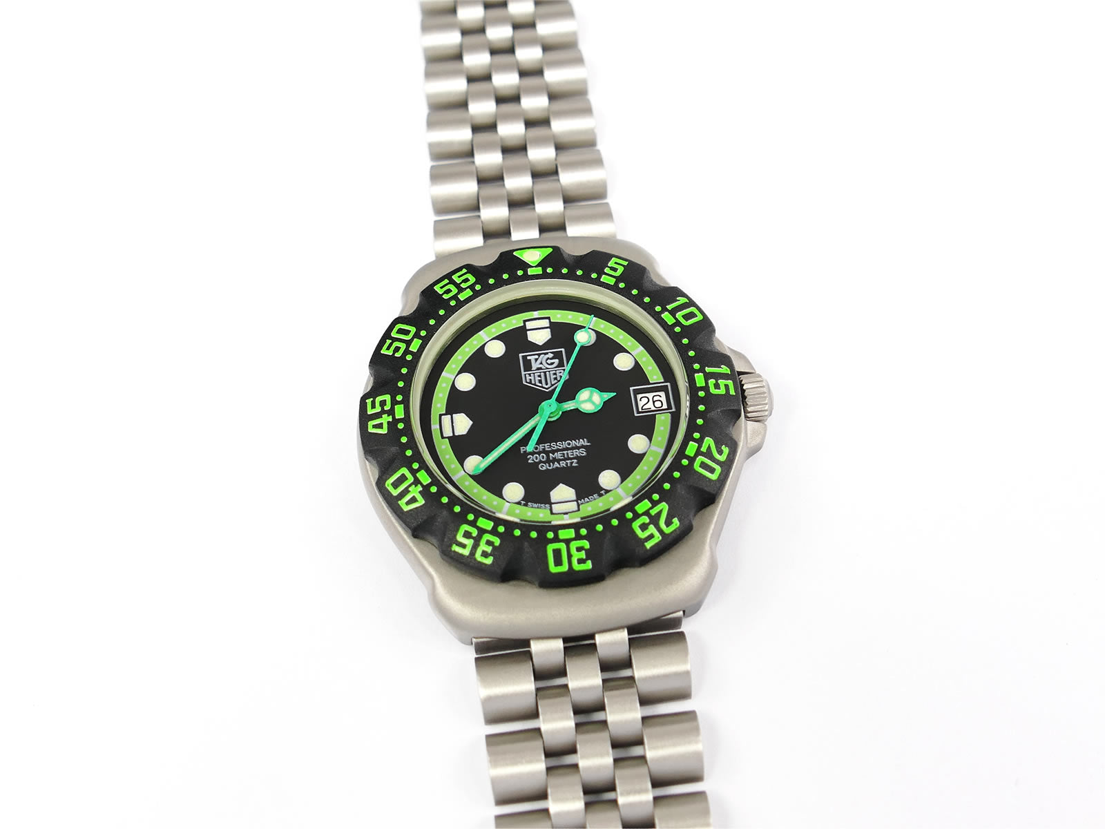 TAG Heuer Formula Black Green Mid size 35mm New Bezel