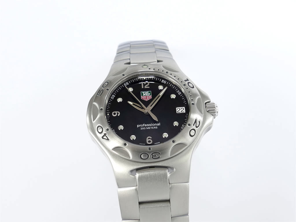 1990s TAG Heuer Kirium Date Automatic Chronometer Model WL5110 38mm Stainless Steel on Flip-Lock Bracelet with Box and Booklet