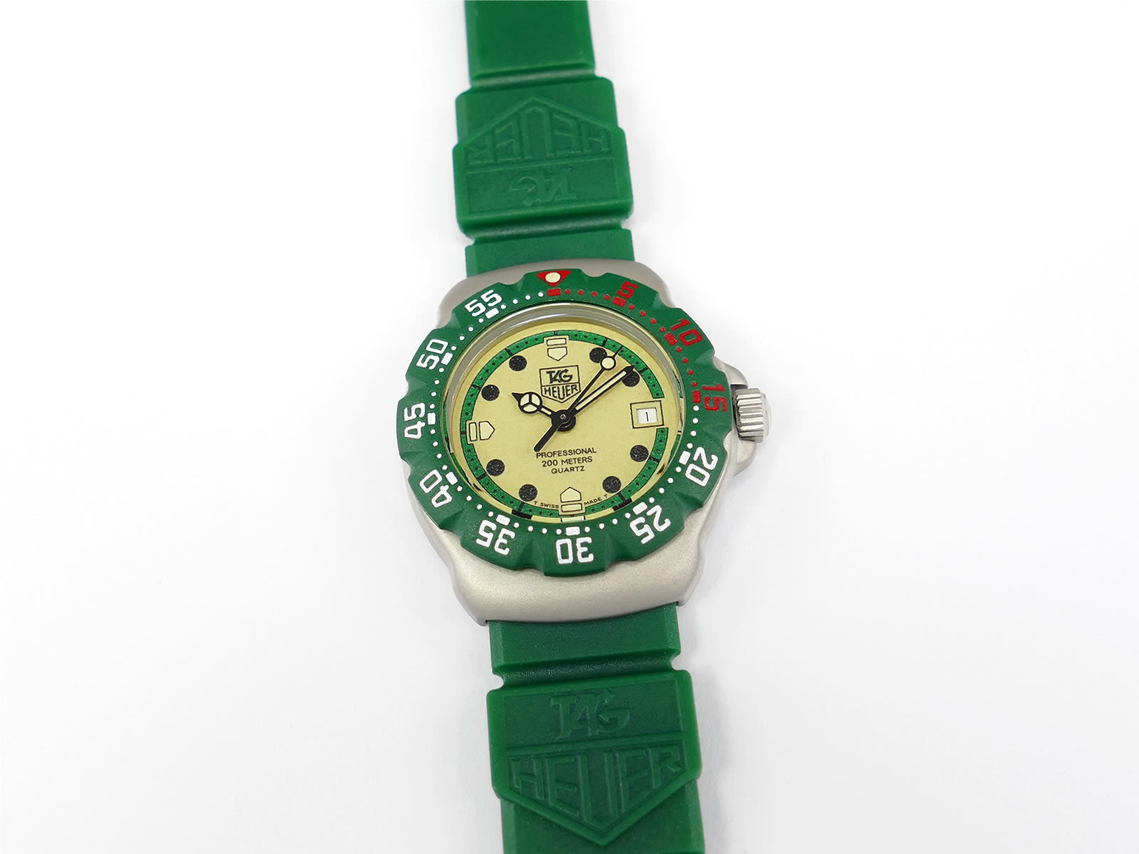 TAG Heuer Formula 1 Luminous WA1412 Ladies 29mm F1 Green Strap
