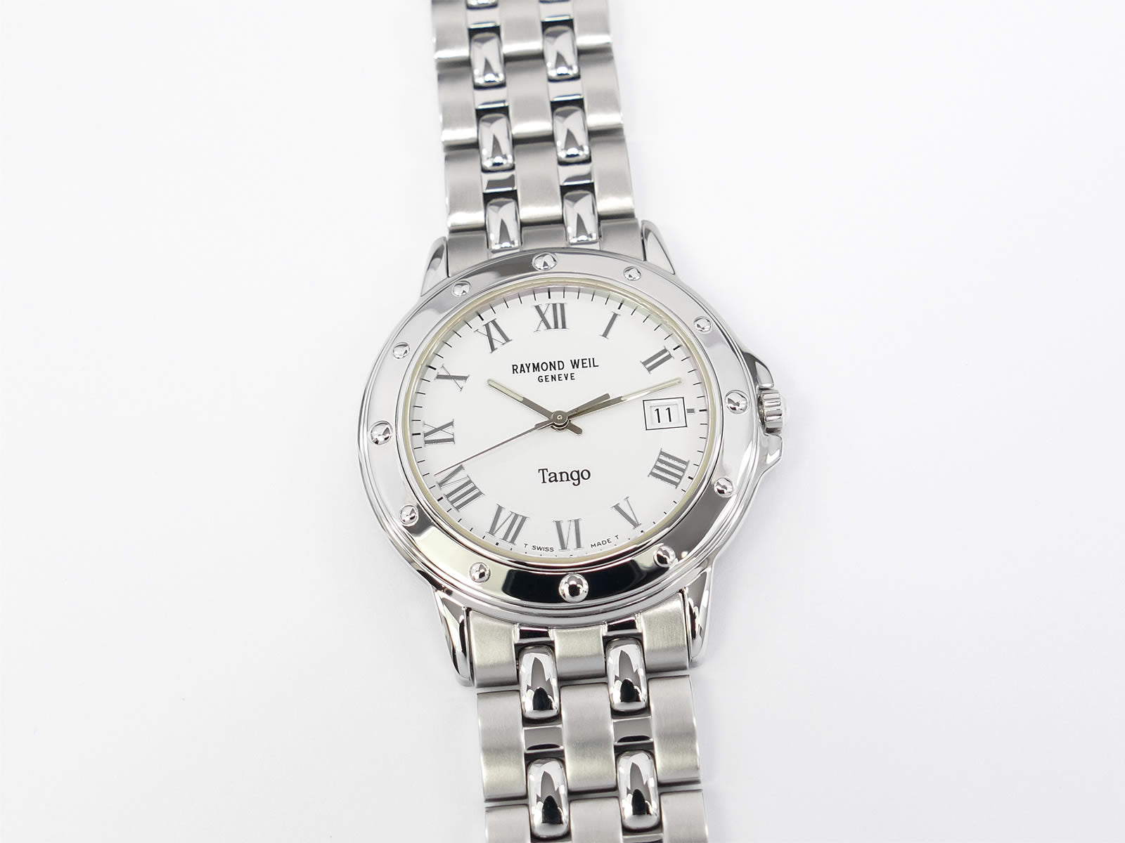 Raymond Weil Tango 5560 White Roman Numeral Dial 35mm Date – SWWatches