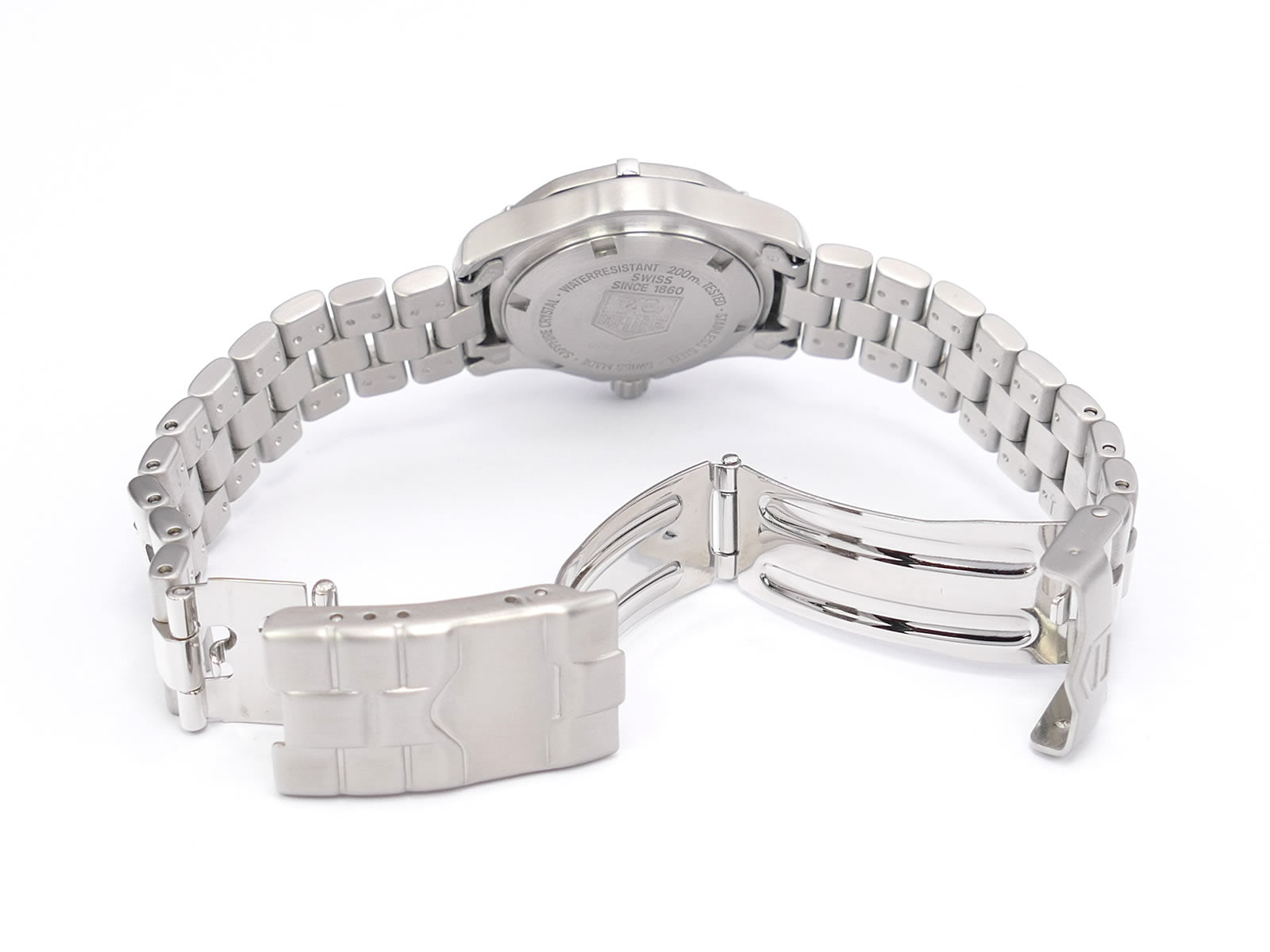 TAG Heuer 2000 WK1312-1 stainless steel folding clasp with wet suit expansion