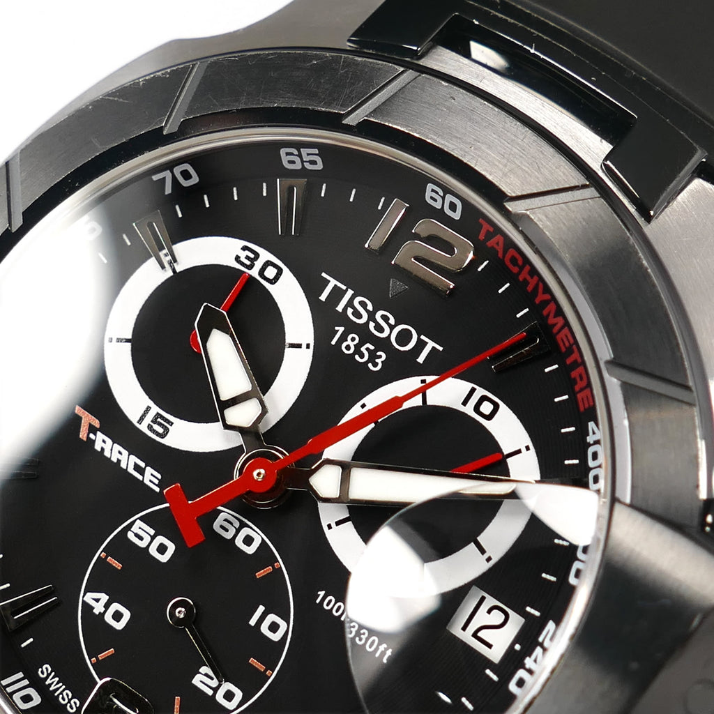 Tissot T-Race T048417A logo close up