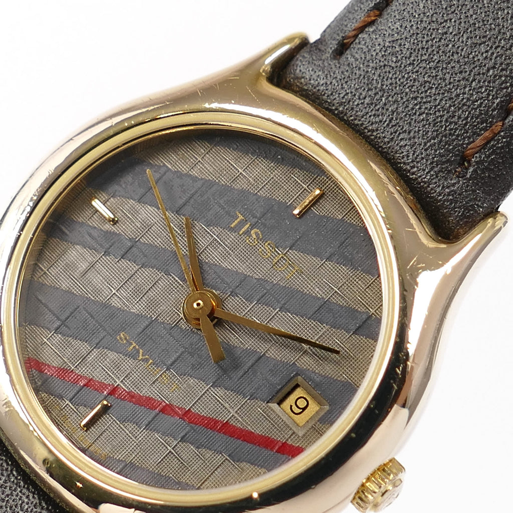 Tissot Stylist F304 logo close up