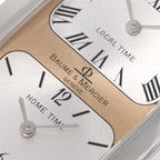 Baume & Mercier Hampton Dual Time MV045121 logo close up