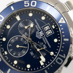 TAG Heuer Aquaracer 300M Chronograph CAN1011 logo close up