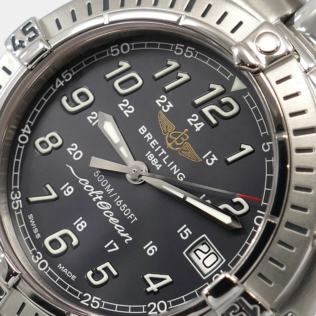 Breitling Colt Ocean A64350 logo close up