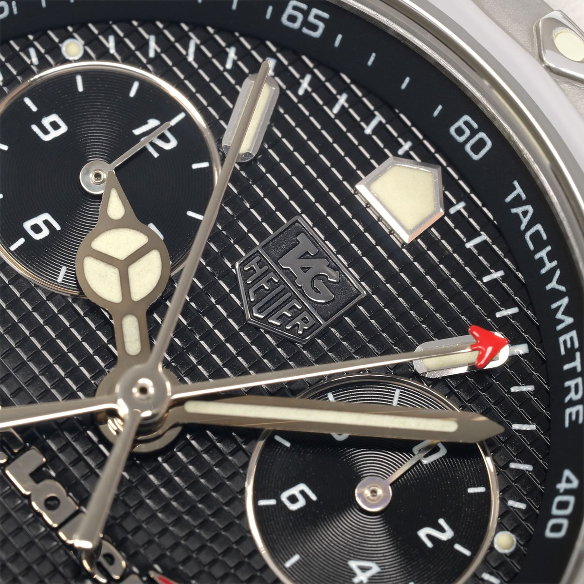 TAG Heuer 6000 Chronograph CH1117 dial logo close up