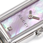 Gucci G-Line 109 dial logo close up