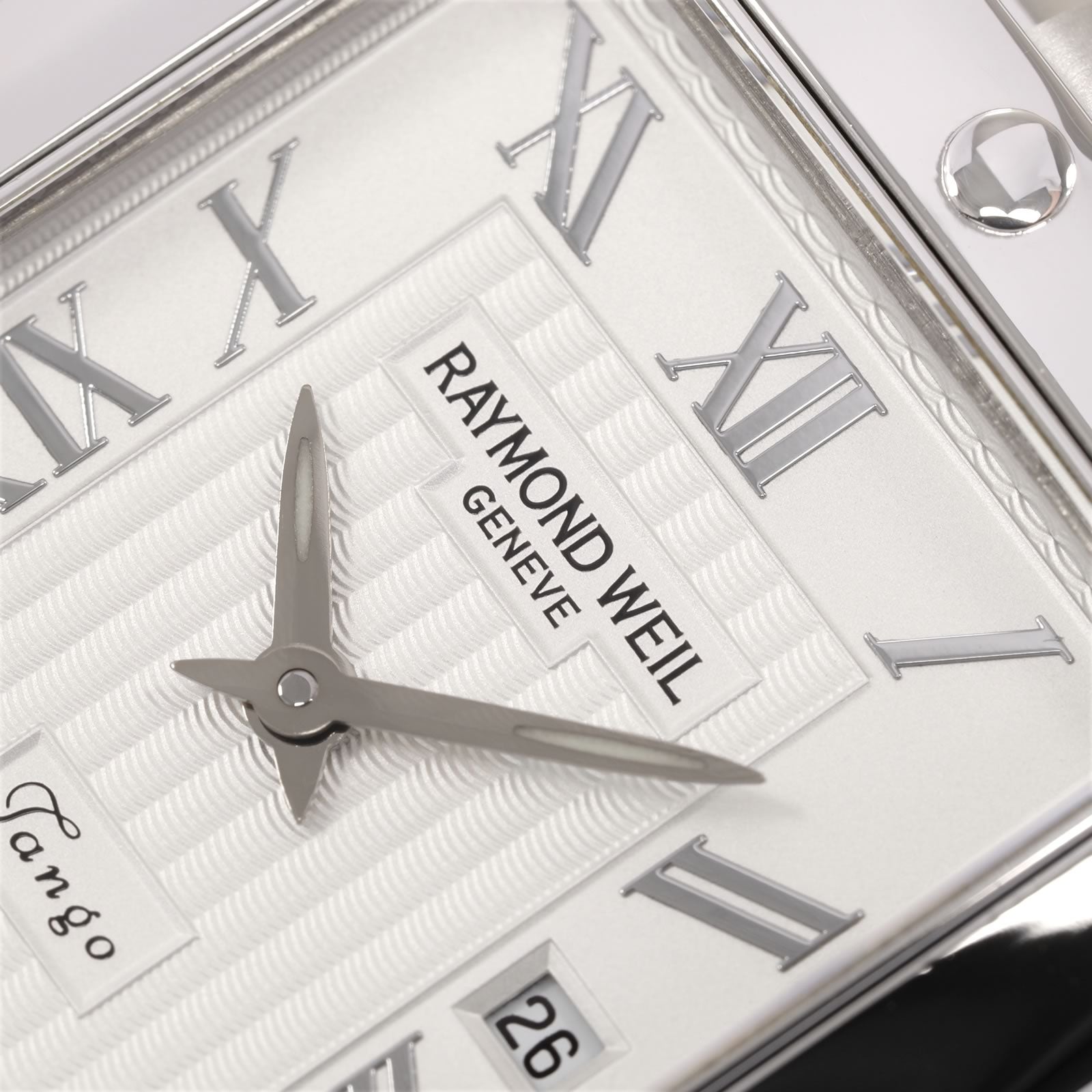 Raymond Weil Tango 5381 logo close up