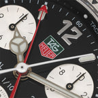 TAG Heuer 2000 Chronograph CK1110-0 red and green logo close up