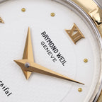 Raymond Weil Parsifal 9990 dial logo close up