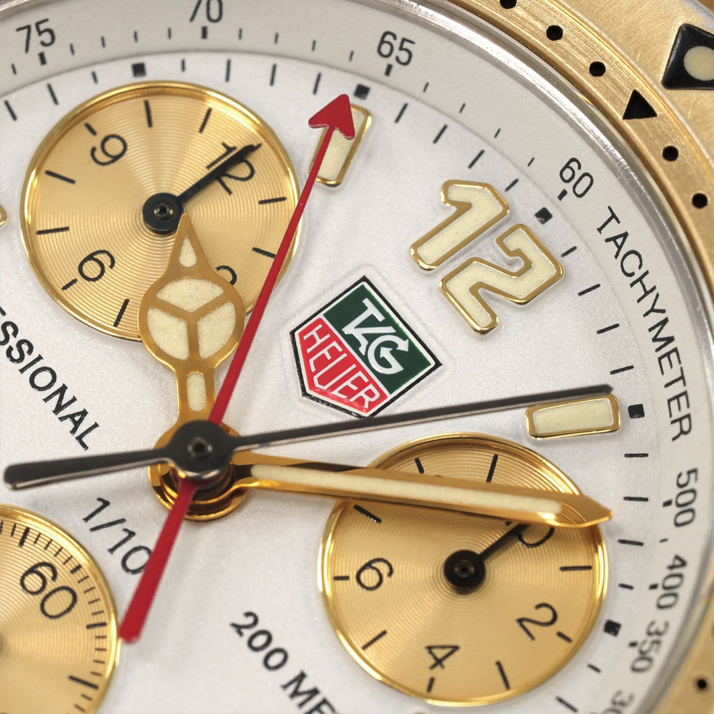 TAG Heuer 2000 Chronograph CK1121 dial logo close up