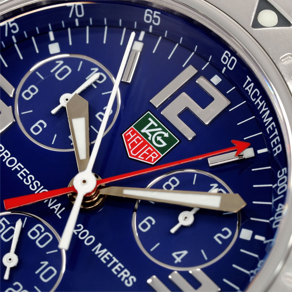 TAG Heuer Link Chronograph CT1110 logo close up