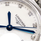 Longines PrimaLuna L8.110.4 logo close up