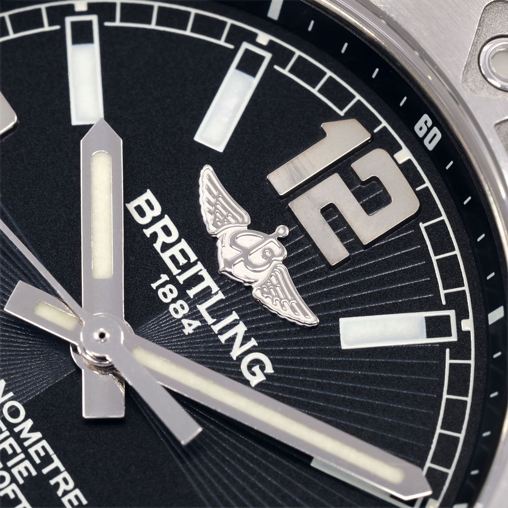 Breitling Colt 33 A77387 dial logo close up