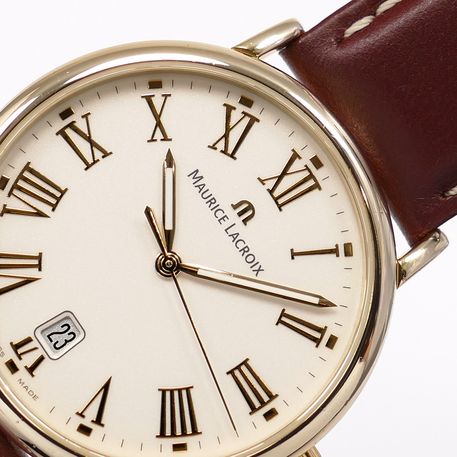 Maurice Lacroix Les Classiques LC1027 logo close up