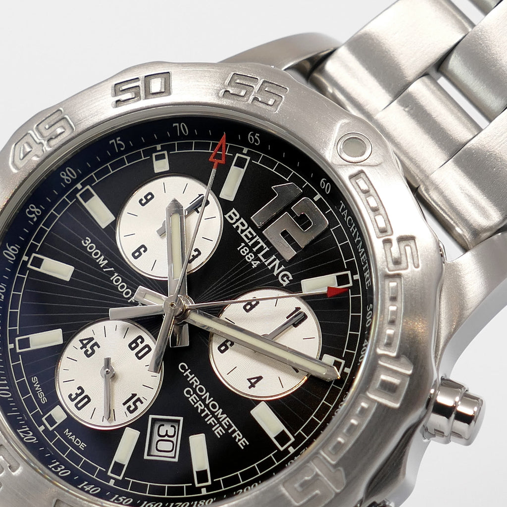 Breitling Colt Chrono II A73387 logo close up