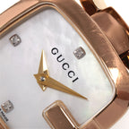 Gucci G 125.5 logo close up