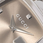 Gucci G 125.5 logo close up