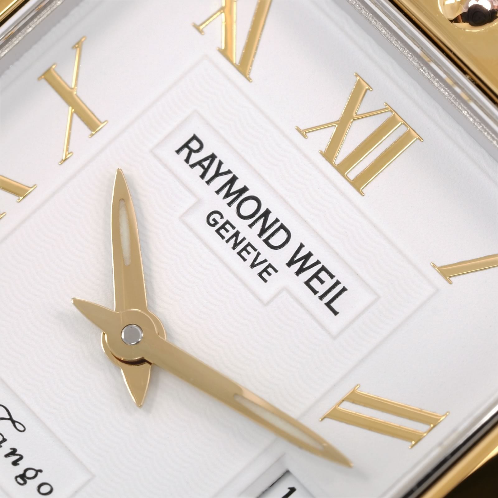 Raymond Weil Tango 5381 logo close up
