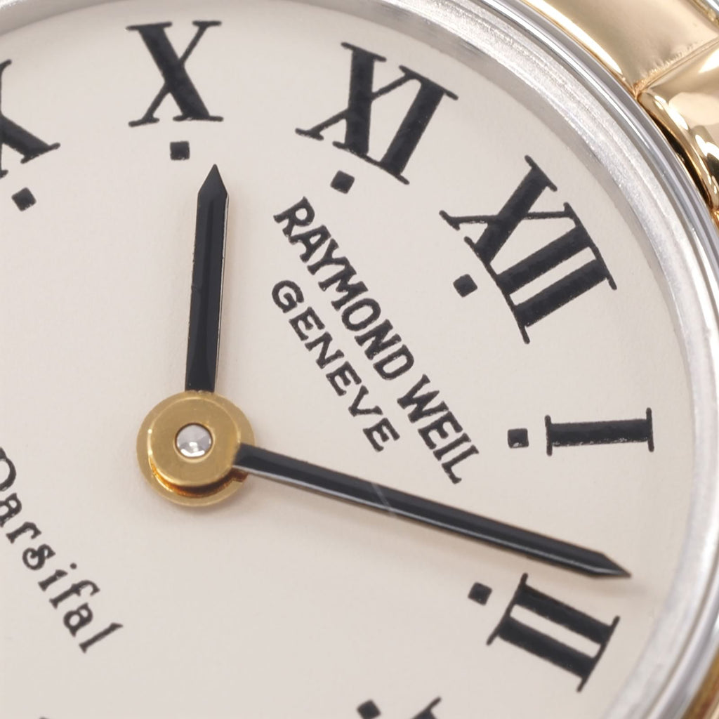 Raymond Weil Parsifal 9690 dial logo close up