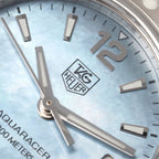 TAG Heuer Aquaracer WAF1417 dial logo close up