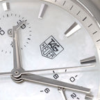 TAG Heuer Link Chronograph CJF1310 logo close up