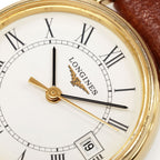 Longines Présence L4.220.2 logo close up