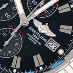 Breitling Super Avenger A13370 dial logo close up