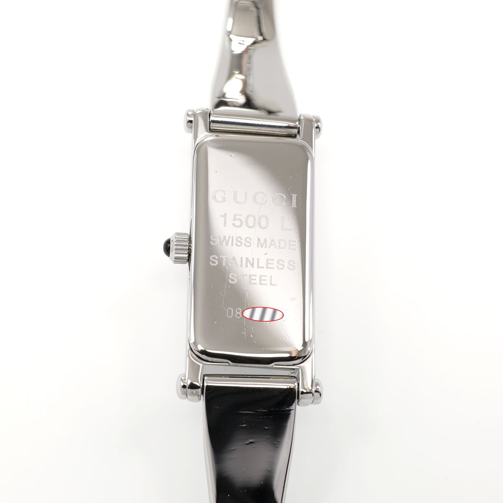 Gucci 1500L Stainless Steel case back