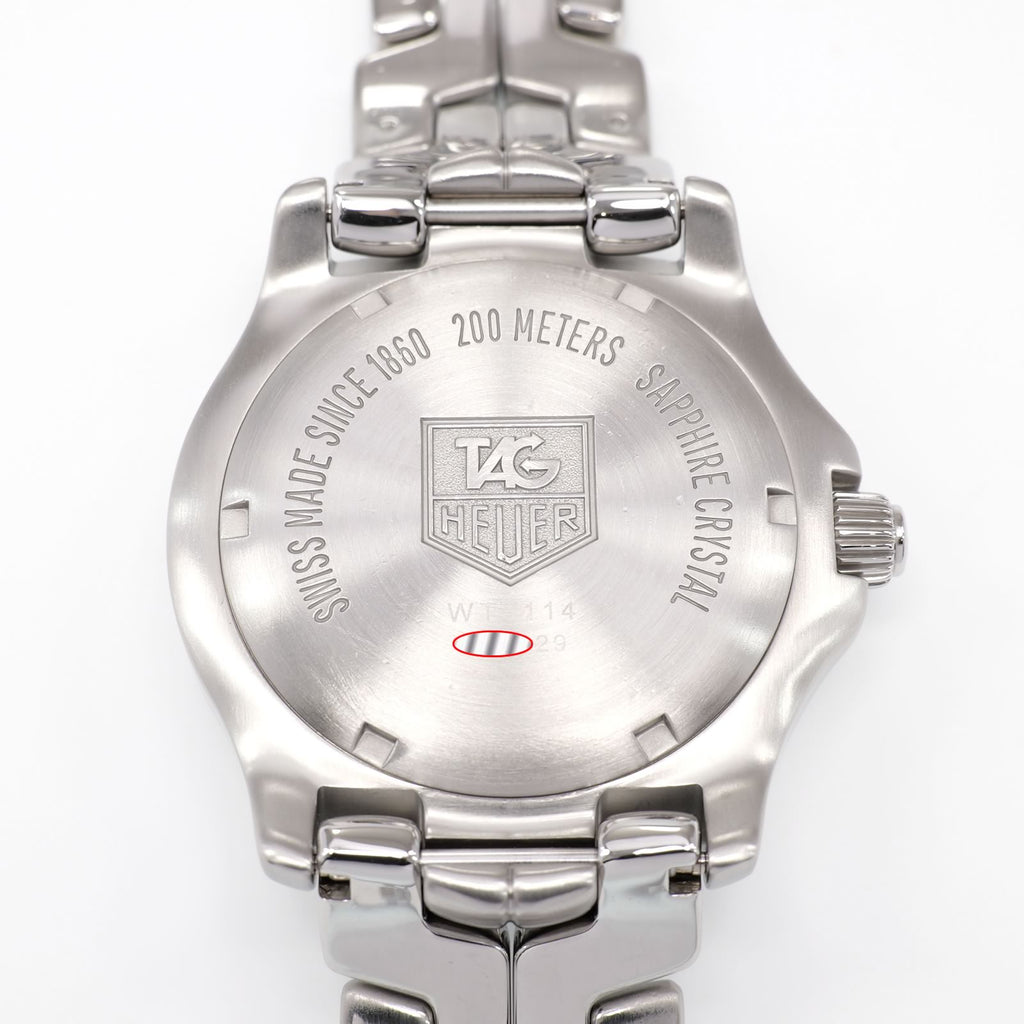 TAG Heuer Link WT1114 stainless steel screw down case back