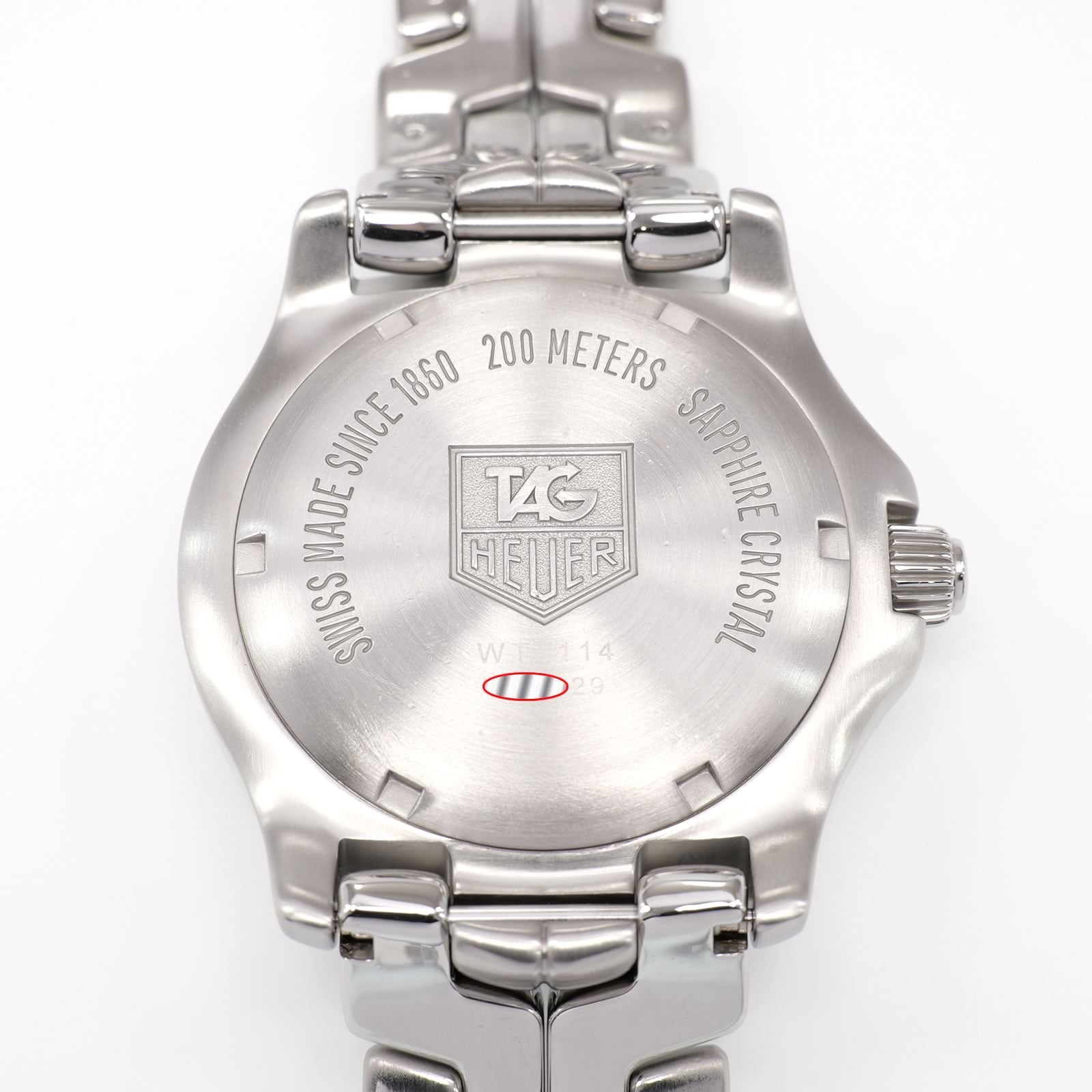 TAG Heuer Link WT1114 stainless steel screw down case back