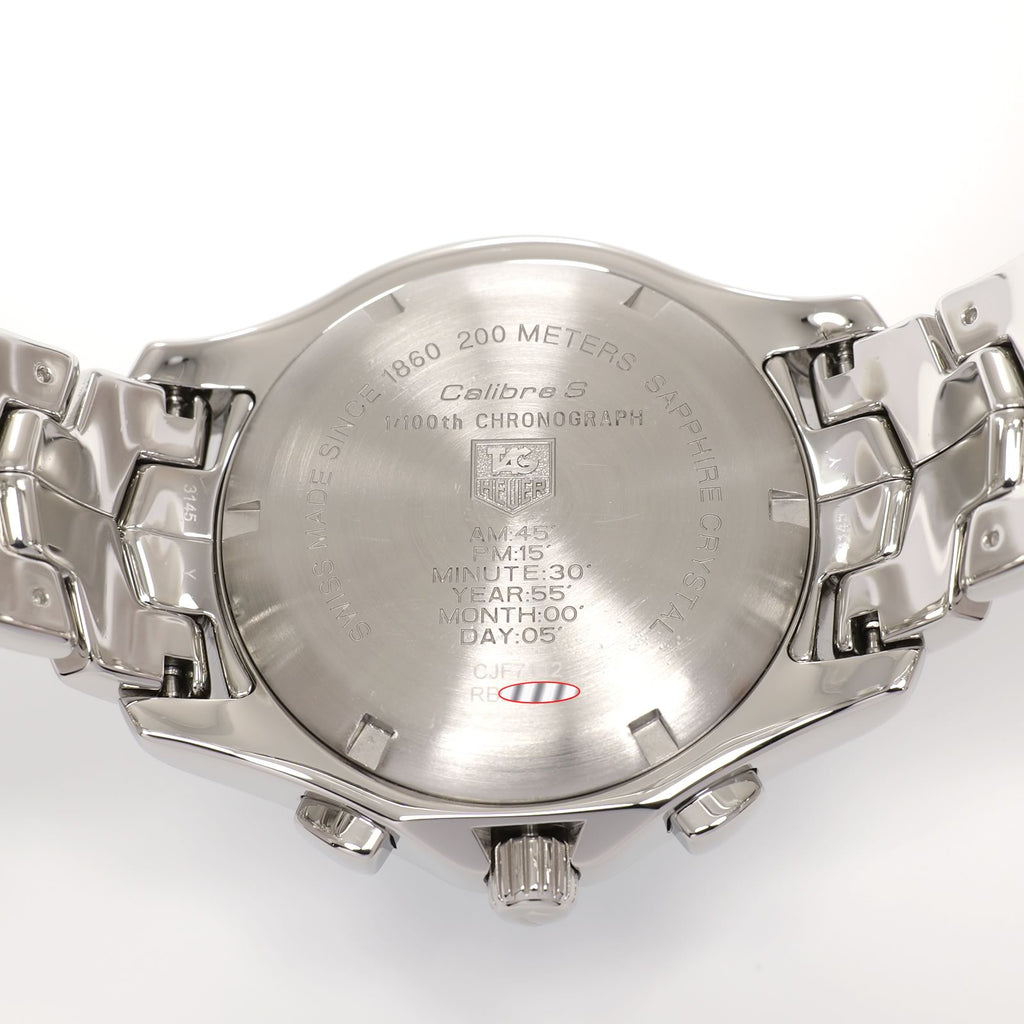 TAG Heuer Link Calibre S CJF7112 stainless steel screw down case back