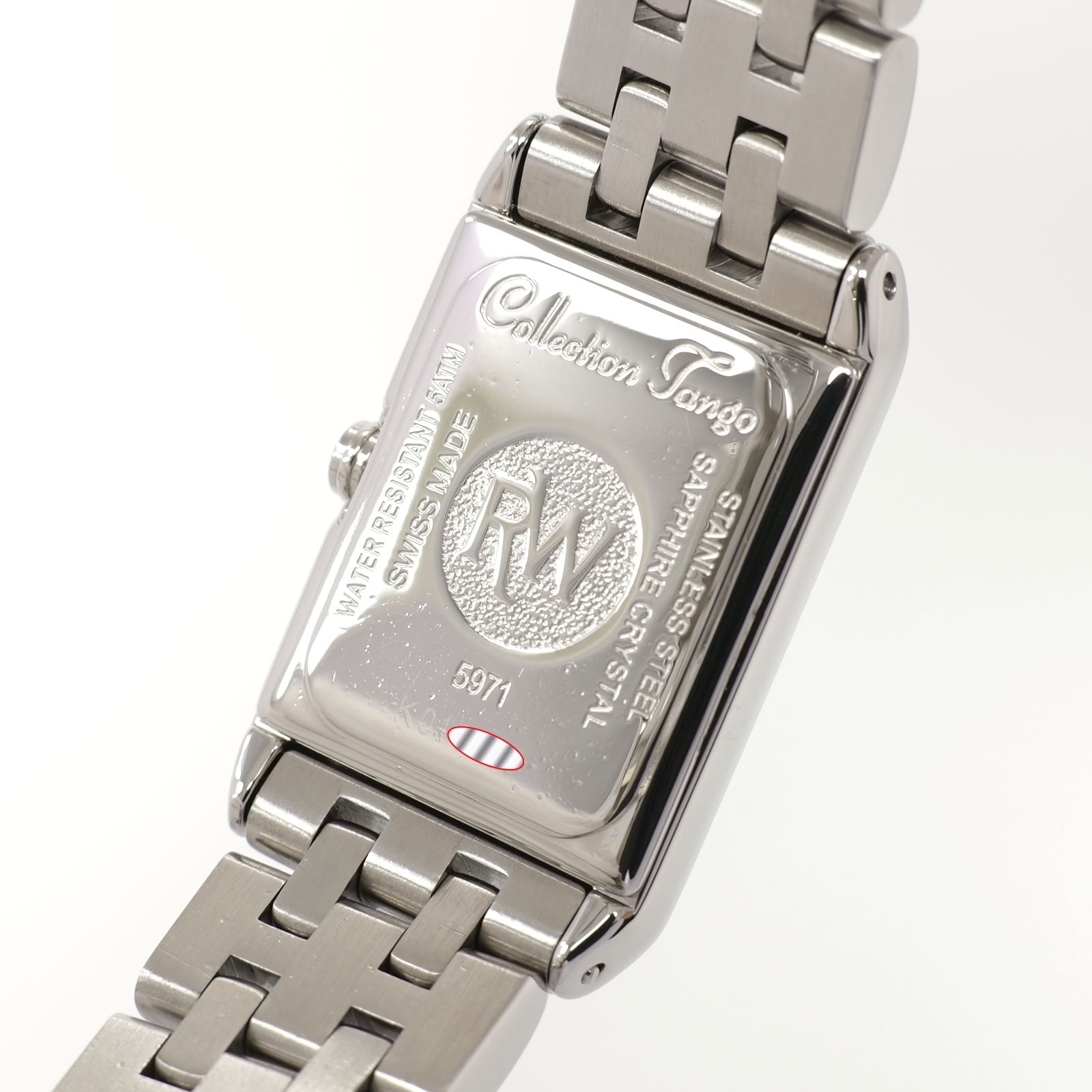 Raymond Weil Tango 5971 stainless steel case back