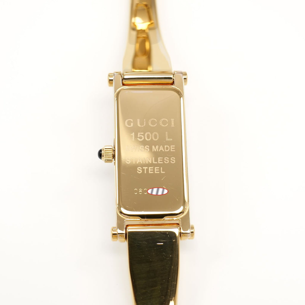 Gucci 1500L 18k Gold Plated case back
